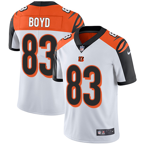 2019 men Cincinnati Bengals #83 Boyd white Nike Vapor Untouchable Limited NFL Jersey->cincinnati bengals->NFL Jersey